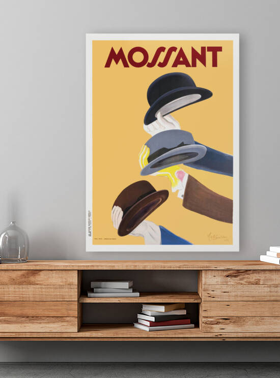 1938 MOSSANT Hats French Advertising Poster by Retrographics