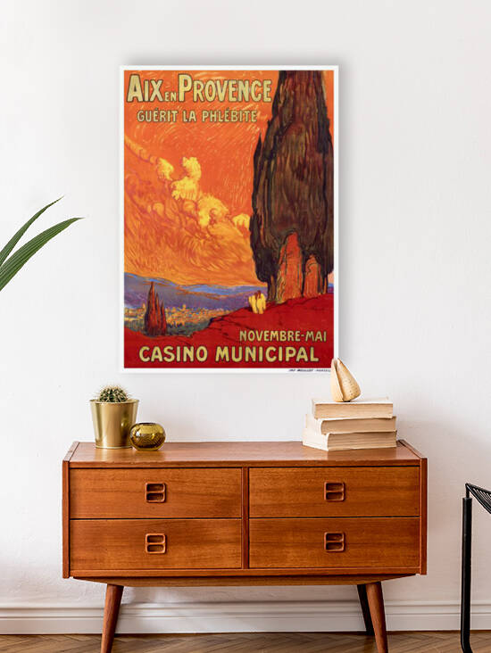 1928 FRANCE Aix en Provence Casino Municipal Poster by Retrographics
