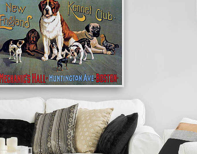 1890 New England Kennel Club Dog Show Poster by Retrographics