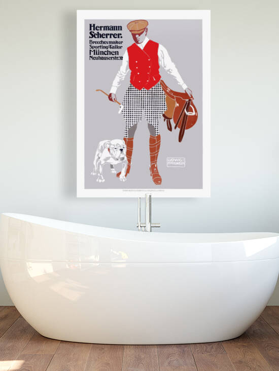 1911 Hermann Scherrer Tailor German Advertising Poster by Retrographics