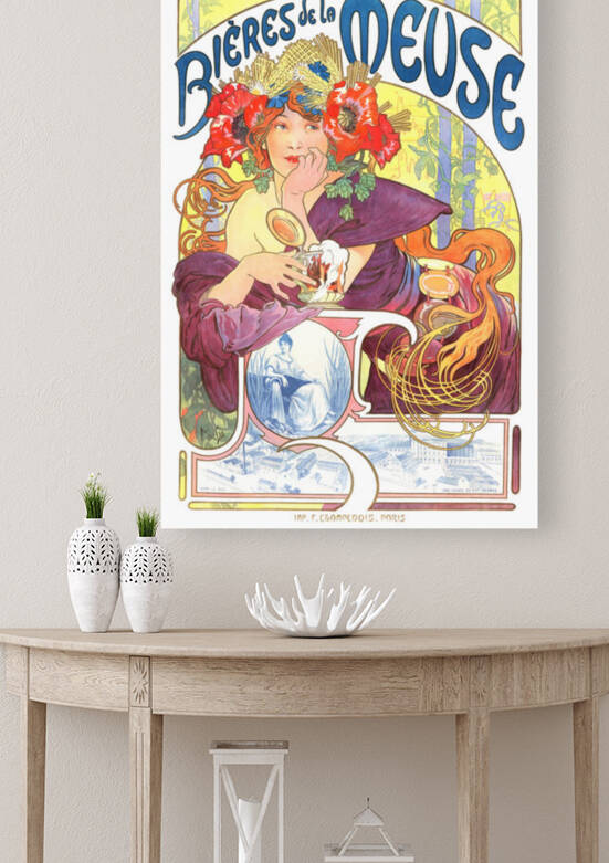 1897 Alphonse Mucha Bieres de la Meuse Poster by Retrographics