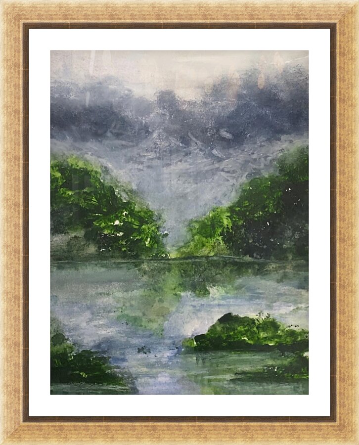 Misty Banks Picture Frame print