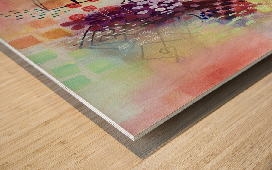 Sun Shower Wood print