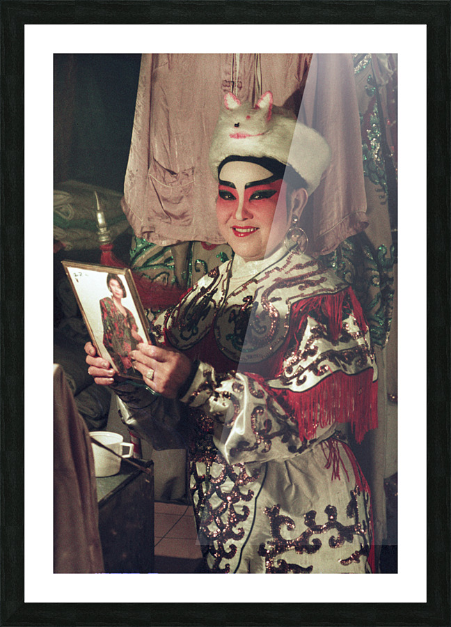 Behind the curtain Picture Frame print