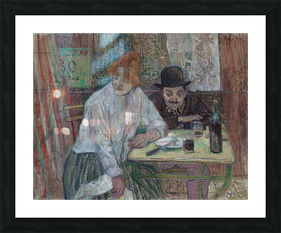 Henri de Toulouse-Lautrec - At the Cafe La Mie Picture Frame print