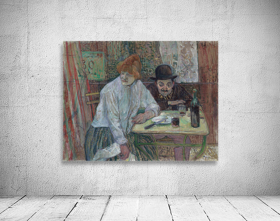 Henri de Toulouse-Lautrec - At the Cafe La Mie Wall Preview
