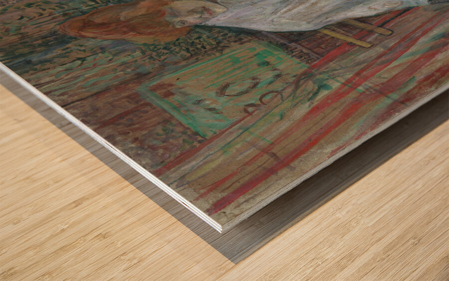 Henri de Toulouse-Lautrec - At the Cafe La Mie Wood print