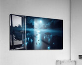 Luminous boats at night at sea 12 Acrylic Print