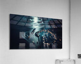 Luminous boats at night at sea 25 Acrylic Print