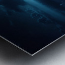 Luminous boats at night at sea 12 Metal print