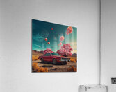 A luxury car in the pink wilderness Acrylic Print