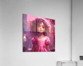 A beautiful Little girl in pink dress Acrylic Print