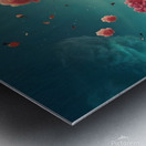 A luxury car in the pink wilderness Metal print