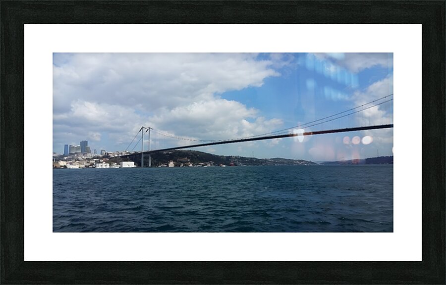 A Beautiful view of the suspension bridge over the Sea of ​​Marmara and the Bosphorus Strait Picture Frame print