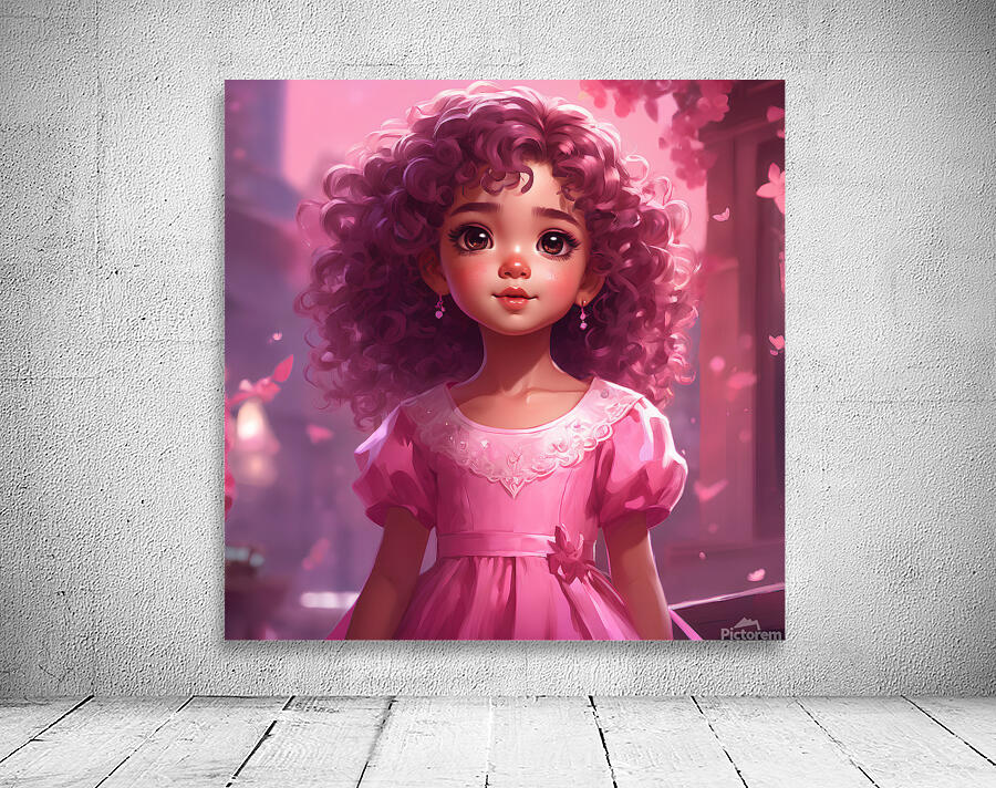 A beautiful Little girl in pink dress Wall Preview