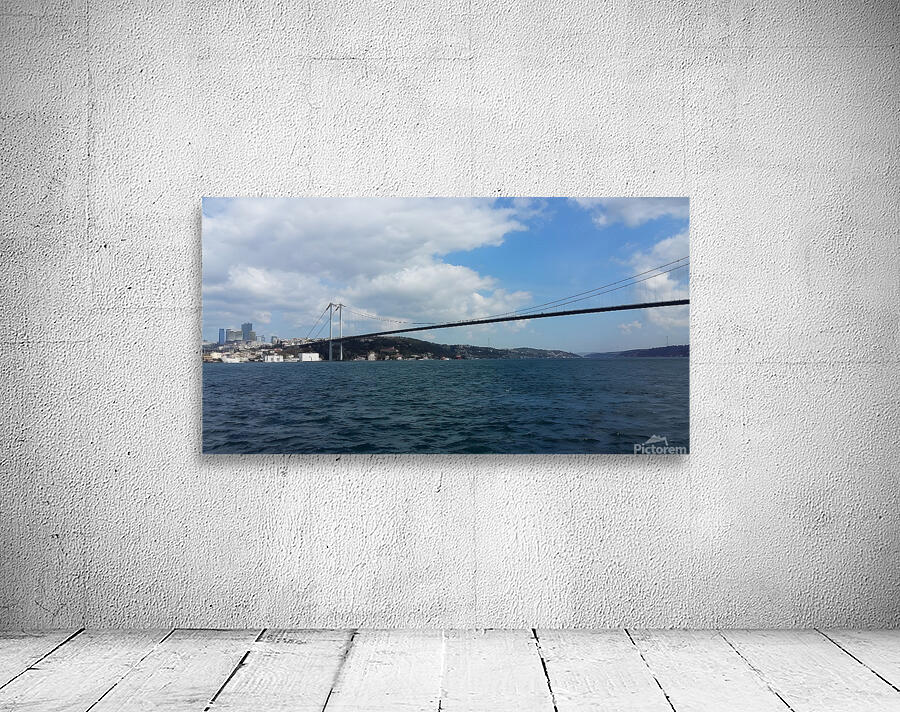A Beautiful view of the suspension bridge over the Sea of ​​Marmara and the Bosphorus Strait Wall Preview