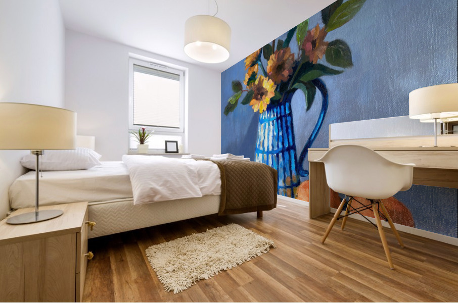 Dasies and Oranges Mural print
