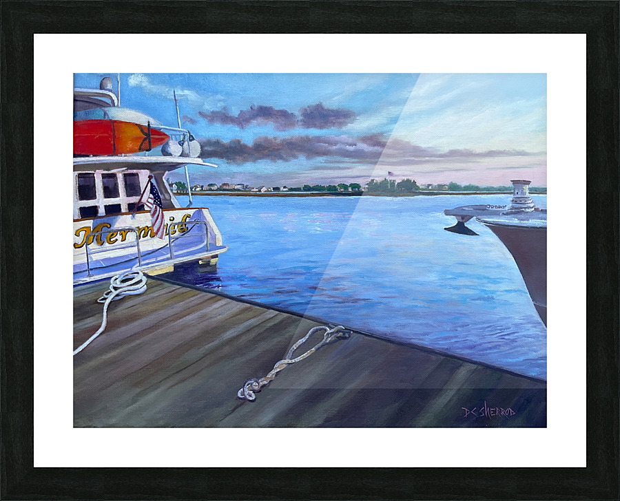 Boats at Dock Picture Frame print
