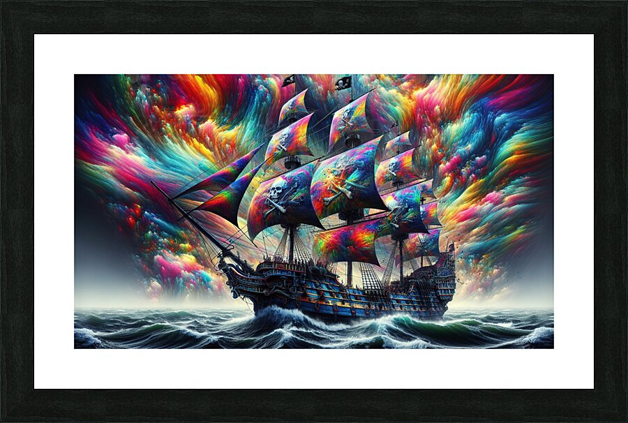 ship multicolor Picture Frame print