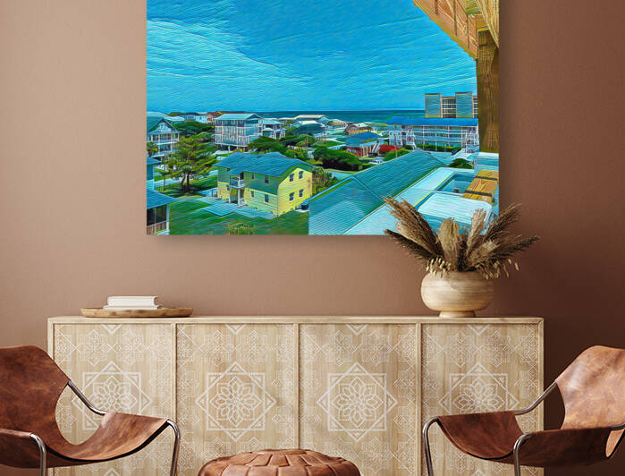 Carolina Beach from Up on the Roof by Snowy Mountain Traders