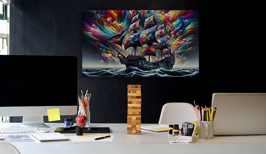 ship multicolor by Snowy Mountain Traders