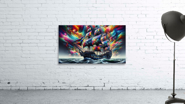 ship multicolor Wall Preview