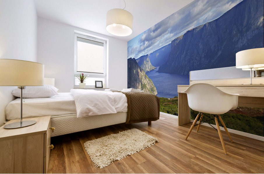 western brook pond Mural print