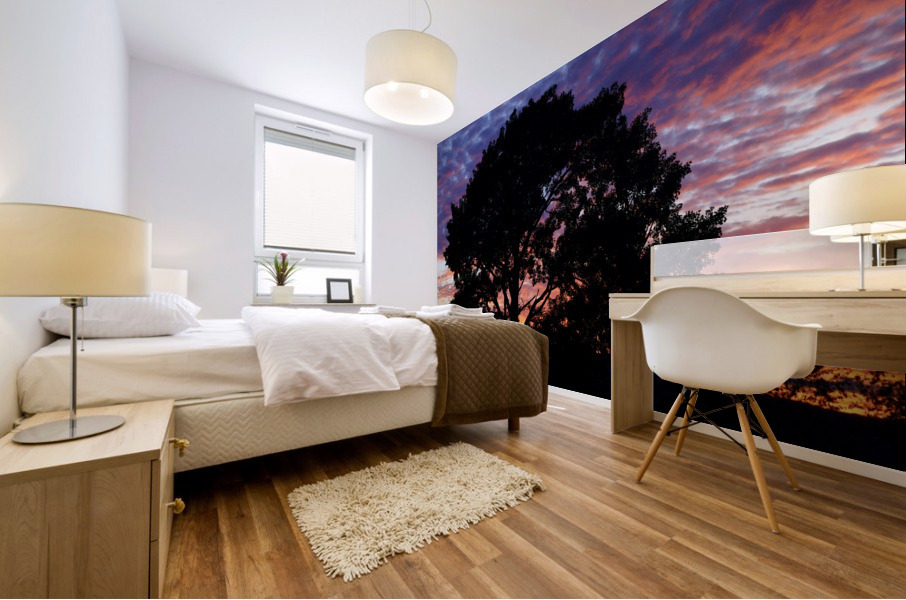 silhouetted aspen Mural print