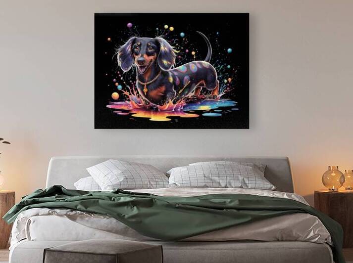 A charming raven colored dachshund1 by NorShop
