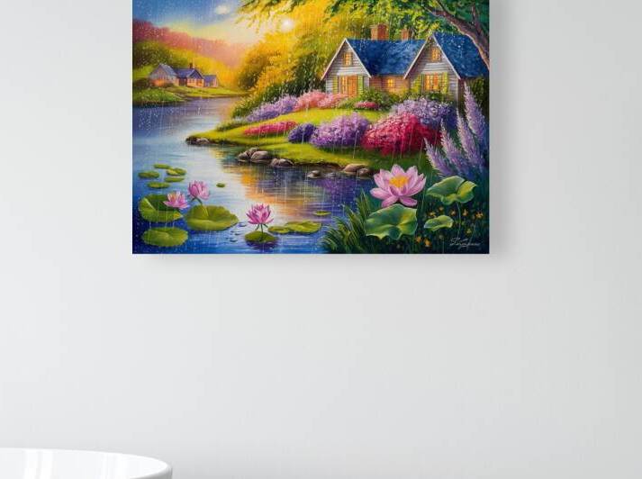 Tranquil lakeside scene by NorShop