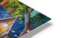 Tranquil lakeside scene HD Metal print