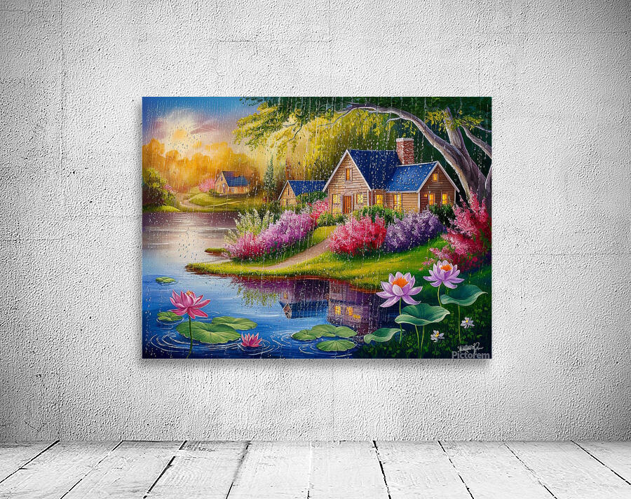 Tranquil lakeside scene2 Wall Preview