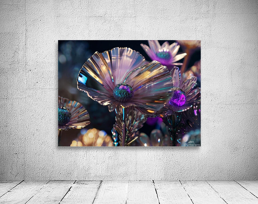 Iridescent flowers Wall Preview