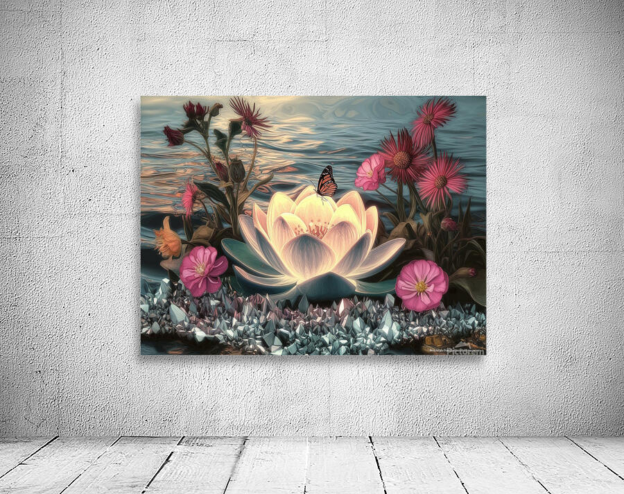  Glowing lotus flower2 Wall Preview