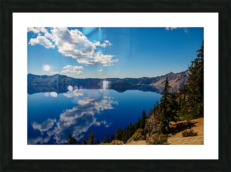 crater lake a reflection  Picture Frame print