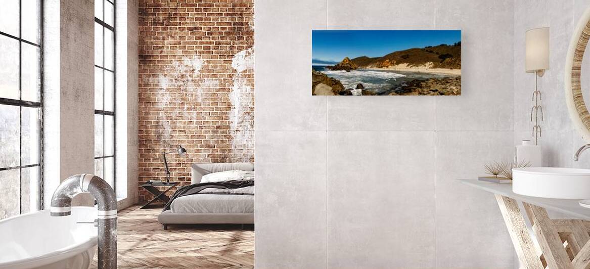 Big Sur Pfeiffer Beach Pano by Allen Lincoln Media