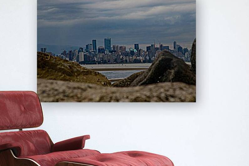 Vancouver City through the rocks by Allen Lincoln Media