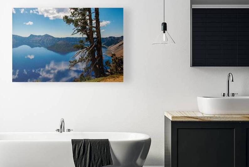 crater lake on the edge  by Allen Lincoln Media