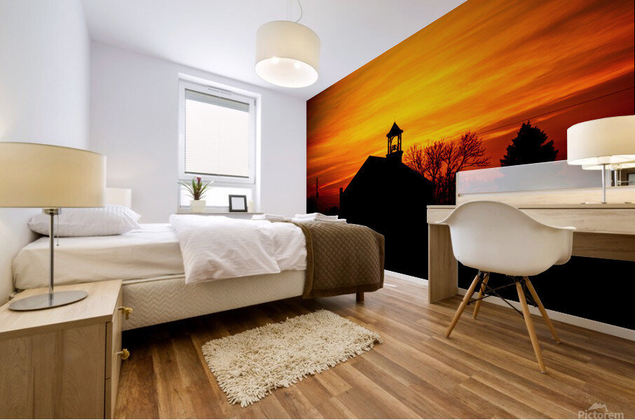Sunset Church Mural print