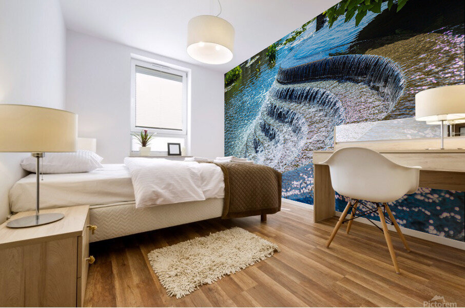 Step Down Waterfalls Mural print
