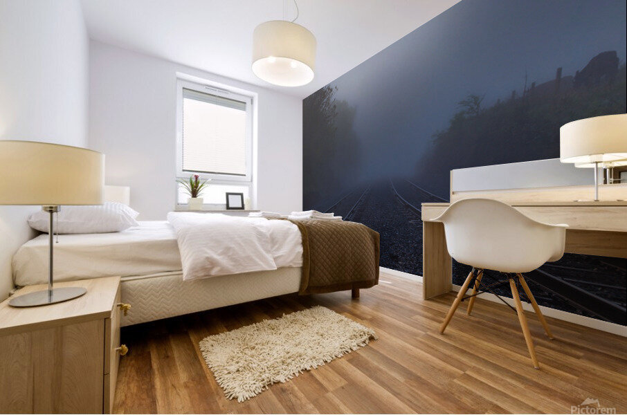 Early Morning Train Tracks Impression murale