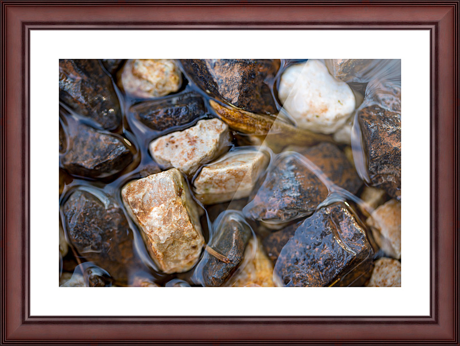 Wet Rocks Picture Frame print