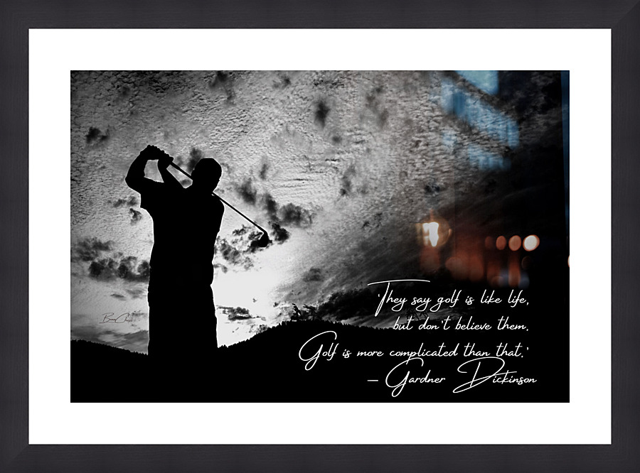 Dickinson Golf Quote Picture Frame print