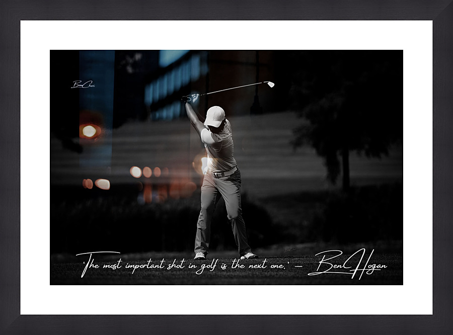Hogan Golf Quote Picture Frame print
