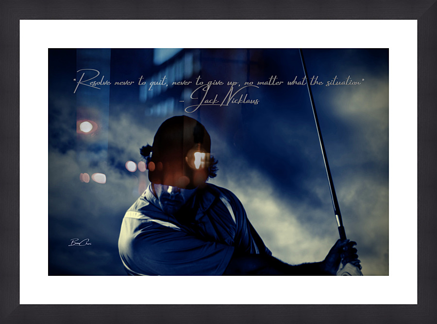 Nicklaus Golf Quote Picture Frame print