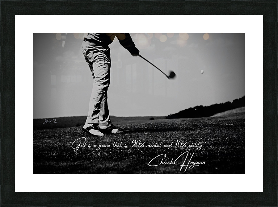 Hogano Golf Quote Picture Frame print