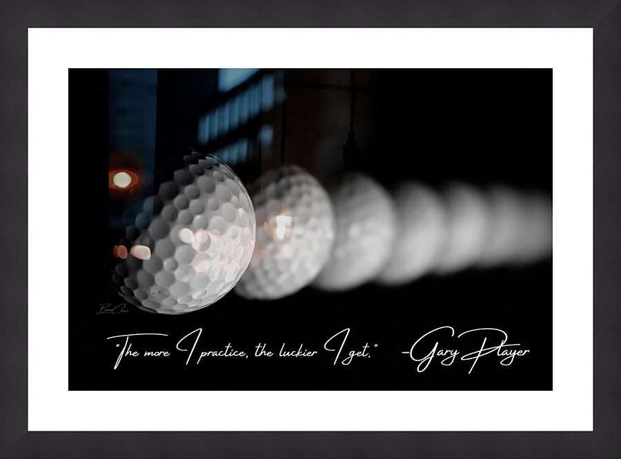 Player Golf Quote Picture Frame print
