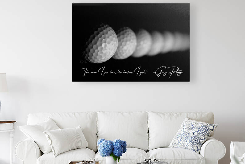 Player Golf Quote Reproduction