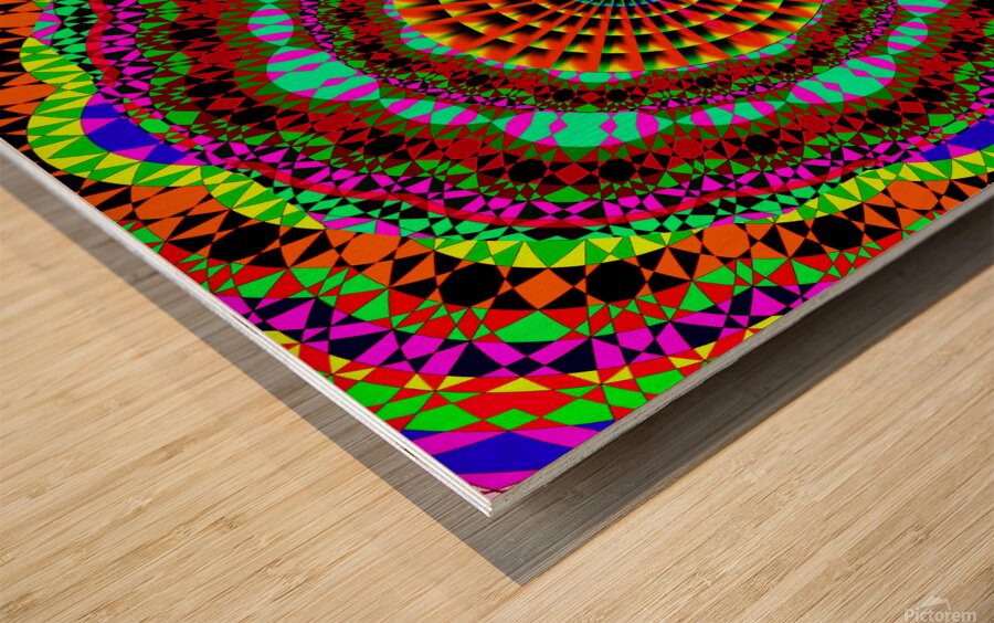 Mandala Magic Wood print
