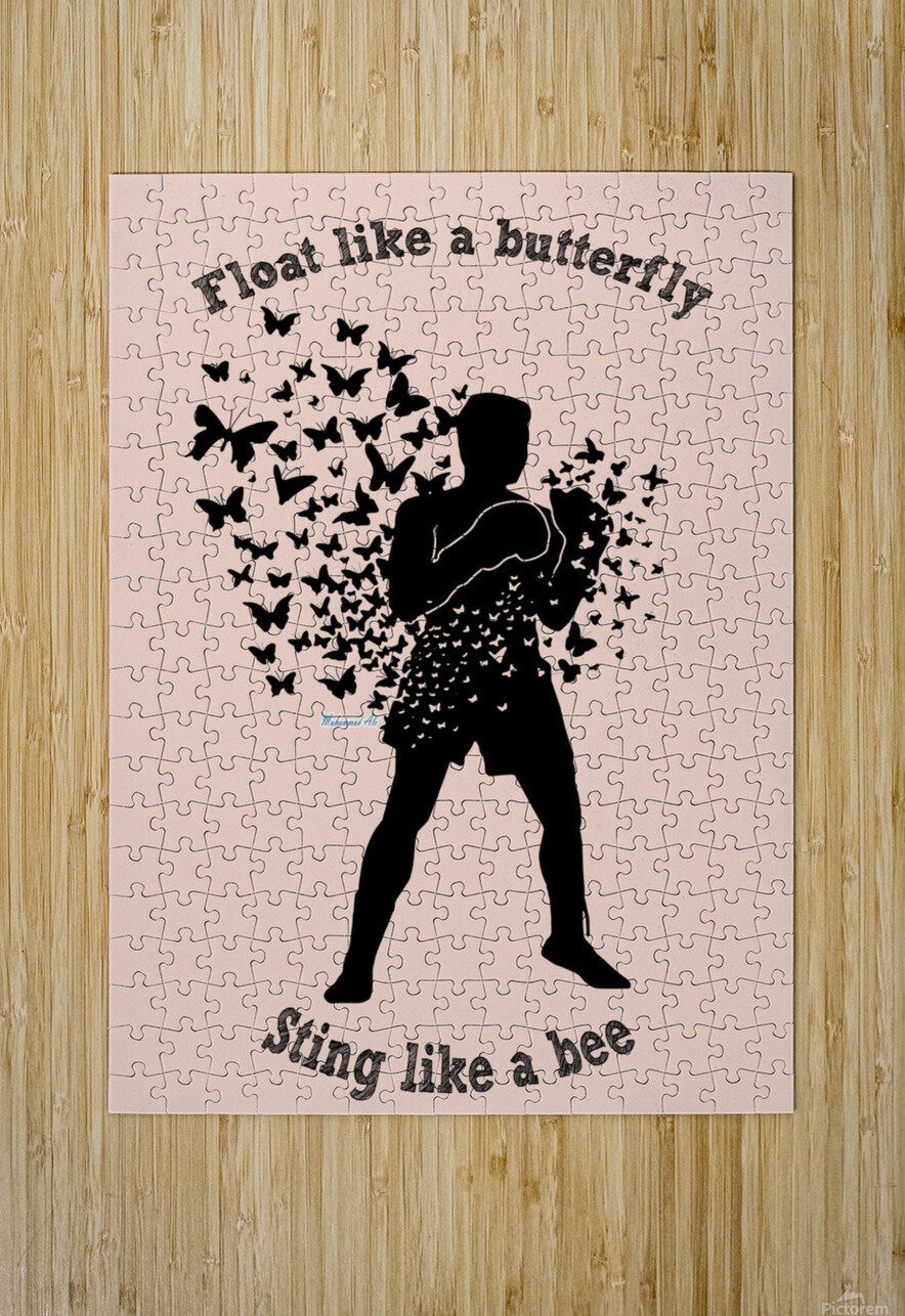 Float like a butterfly sting like a bee Muhamm by QuotesHolic Wall Art